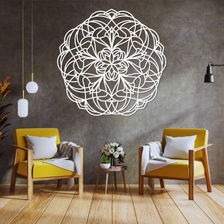 Holzmandala an der Wand – Moderne Wanddekoration