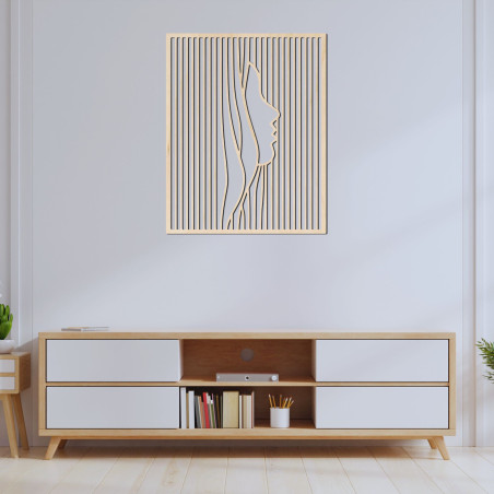 Wanddekoration aus Holz: Silhouette eines Frauengesichts – PERSONA