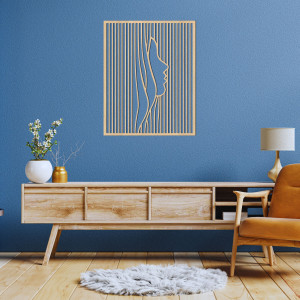 Designer-Dekoration aus Holz mit Illusionsgesicht – FACIEI