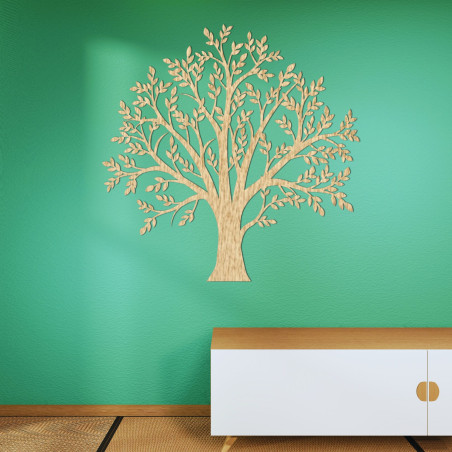 Lebensbaum aus Holz als moderne Wanddekoration