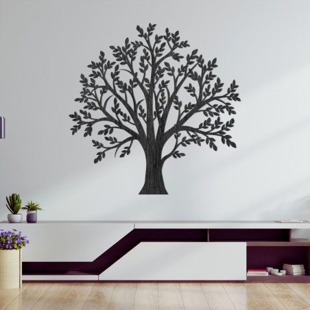 Elegante Wanddekoration in Form eines Lebensbaums aus Holz