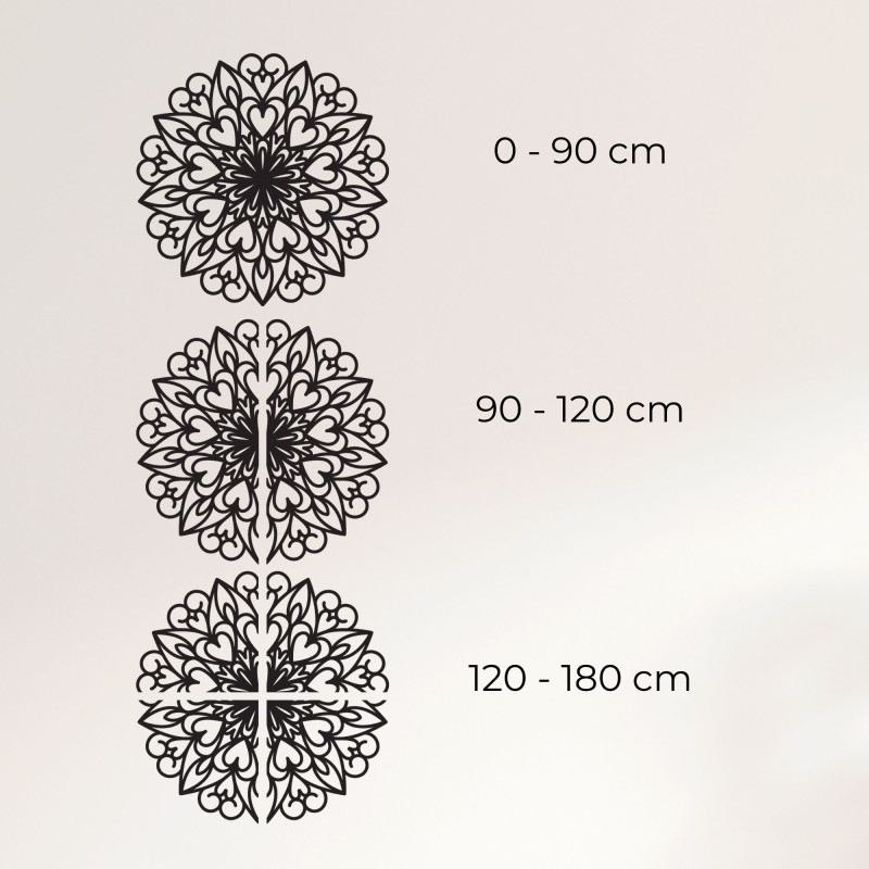 Geschnitztes Mandala, Wanddekoration aus Holz -...