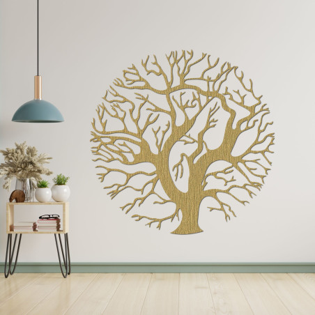 Stilvolles Gemälde „Baum des Lebens“ aus Holz für ein gemütliches Zuhause