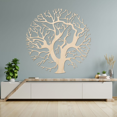 Holzbild „Baum des Lebens“ an der Wand für ein modernes Interieur