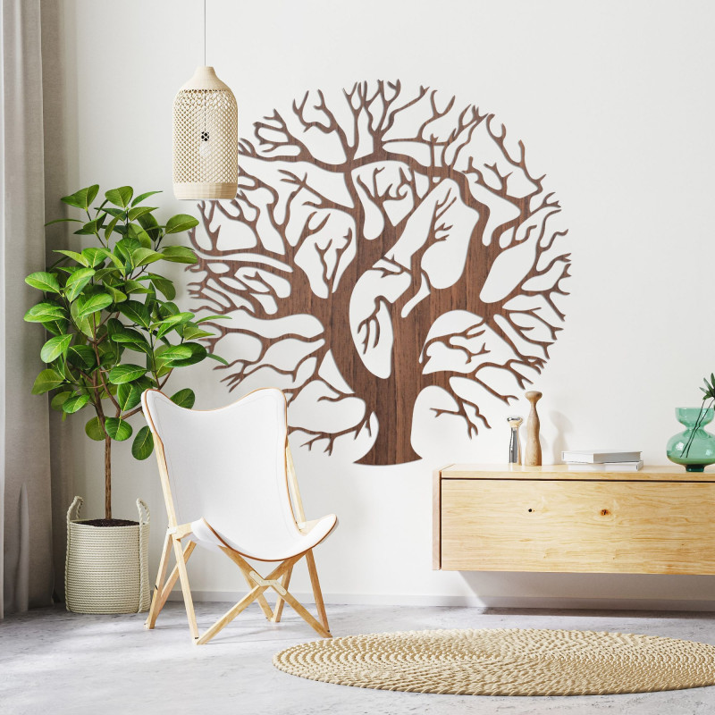 Holzgemälde „Baum des Lebens“ – ein Symbol für Harmonie und Familie
