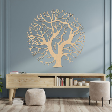 Holzgemälde „Baum des Lebens“ – ein Symbol für Harmonie und Familie