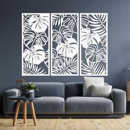 Elegante Wanddekoration mit Monstera-Blattmotiv