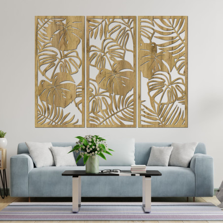 Elegante Wanddekoration mit Monstera-Blattmotiv
