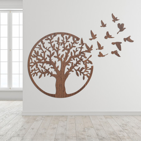 Wandbild „Lebensbaum“ aus Holz: Rustikales Wohndekor-Paneel