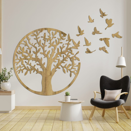 Wandbild „Lebensbaum“ aus Holz: Rustikales Wohndekor-Paneel