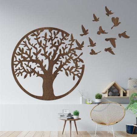 Wandbild „Lebensbaum“ aus Holz: Rustikales Wohndekor-Paneel