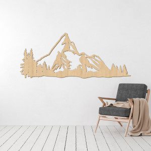 Geschnitzte Holzdekoration, Berglandschaft - MONTANA 2