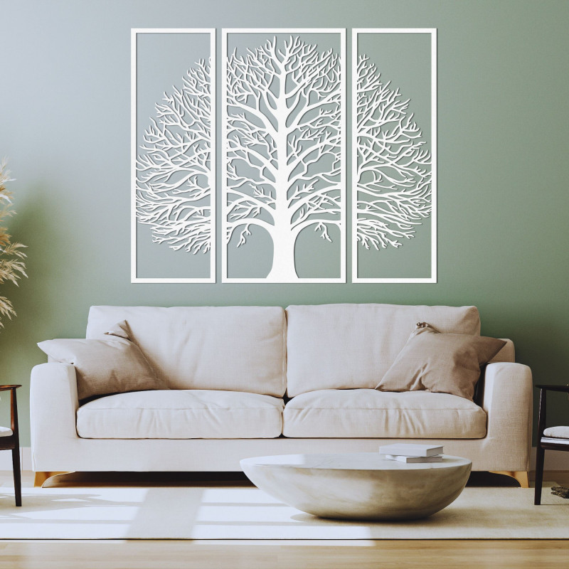 Dreiteilige Wanddekoration aus Holz exklusiver...