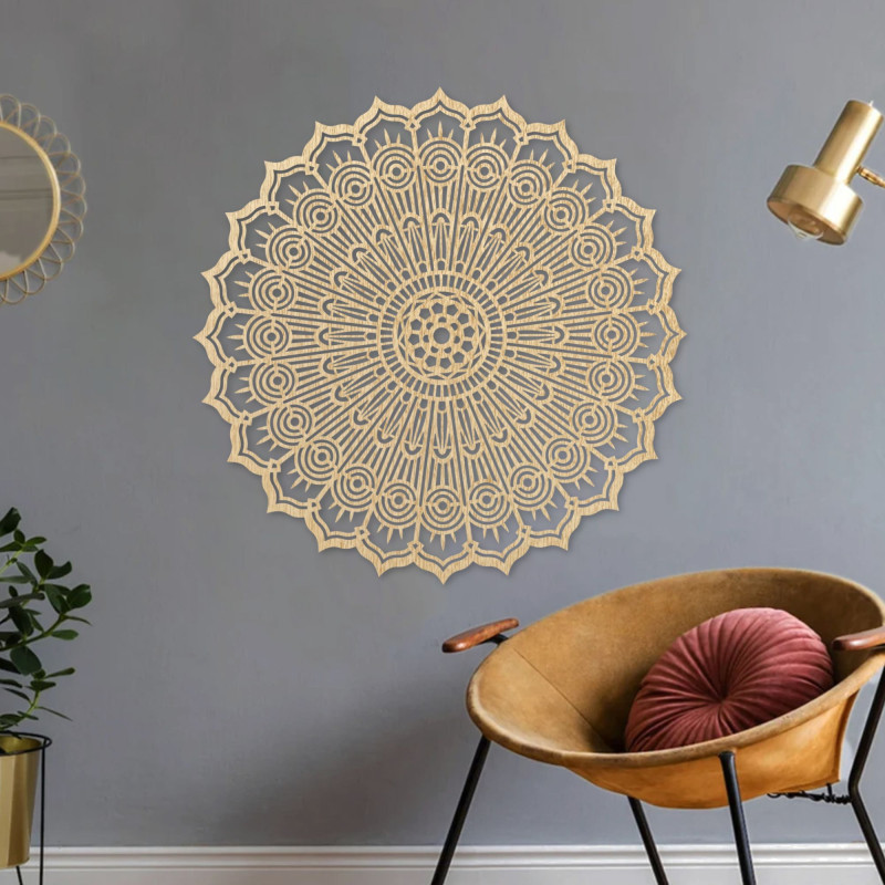 Heilendes Mandala an der Wand – Elegante...