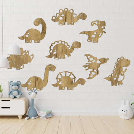 Holzbild für Kinderzimmer Dinosaurier - TERESEK