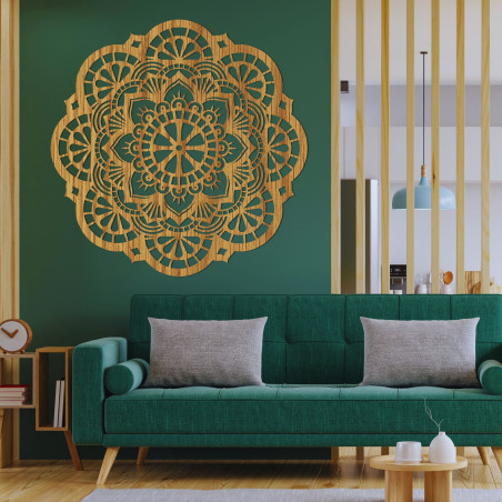 Wand Holzbild Mandala Licht des Lebens - LUMEN