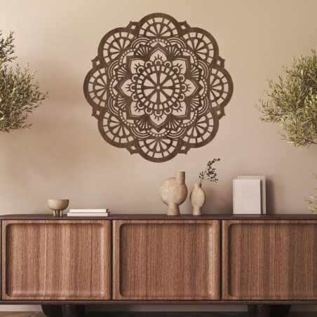 Wanddekoration aus Holz Mandala der Helligkeit der Sonne - LUMEN