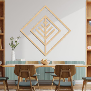 Geometrisches Holzbild mit minimalistischem Design für die Wand 2