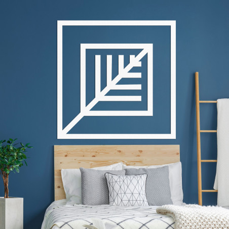 Moderne geometrische Wanddekoration aus Holz für ein stilvolles Interieur
