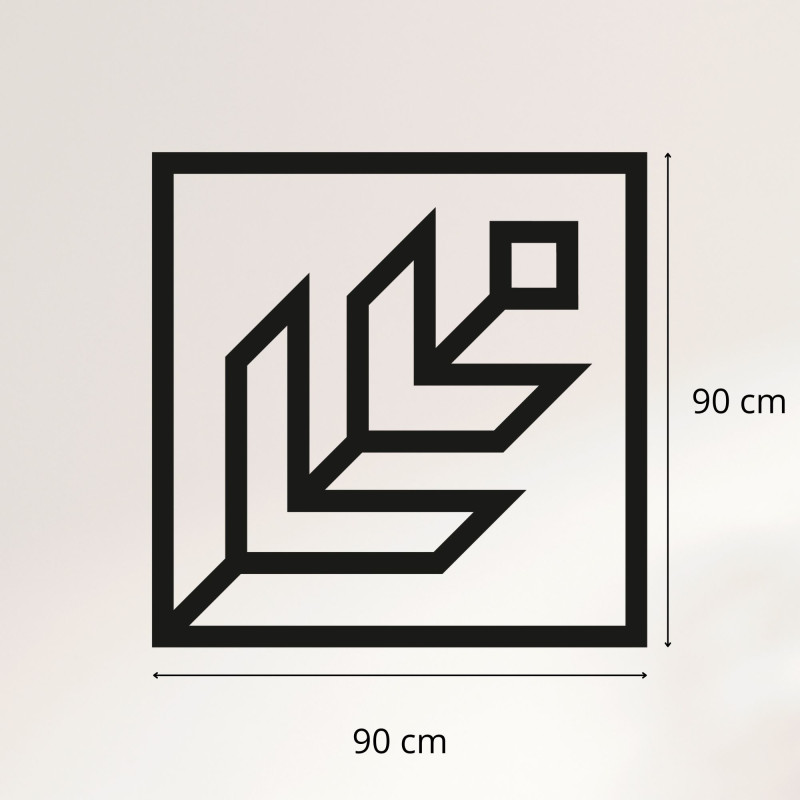 Geometrische Wanddekoration quadratisch - SKAUKA