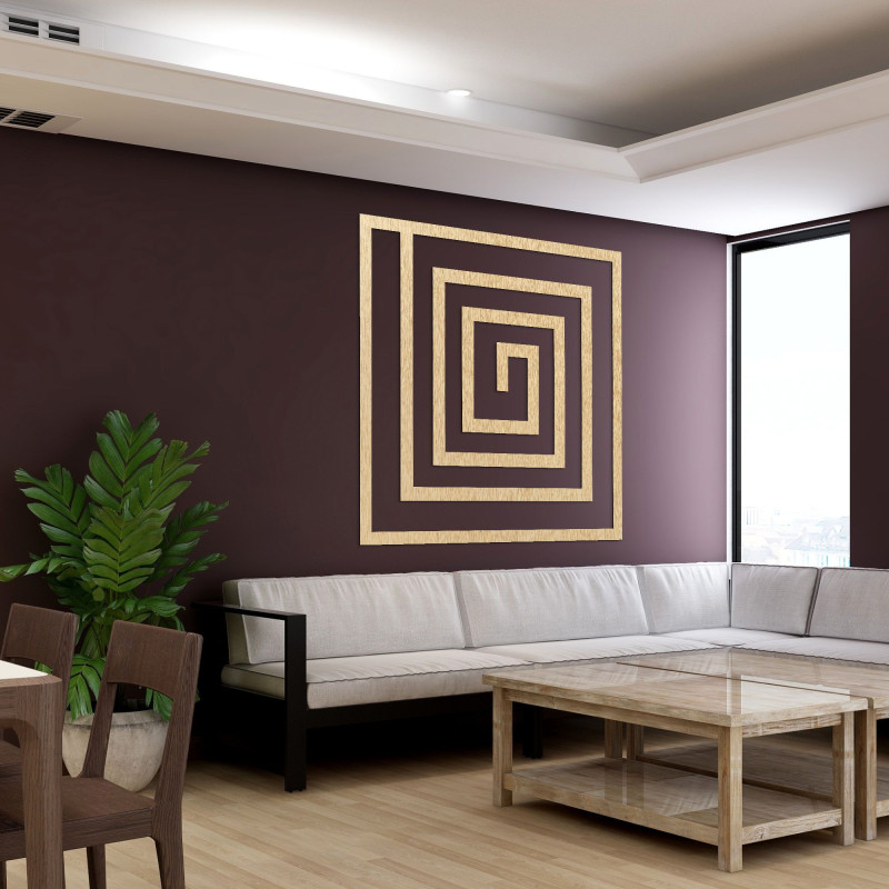 Die Spiralform verleiht dem Raum ein Gefühl von Kontinuität und Fluidität und wirkt gleichzeitig optisch klar und geordnet.