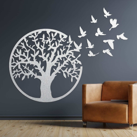 Holz Vögelchen Wandbild