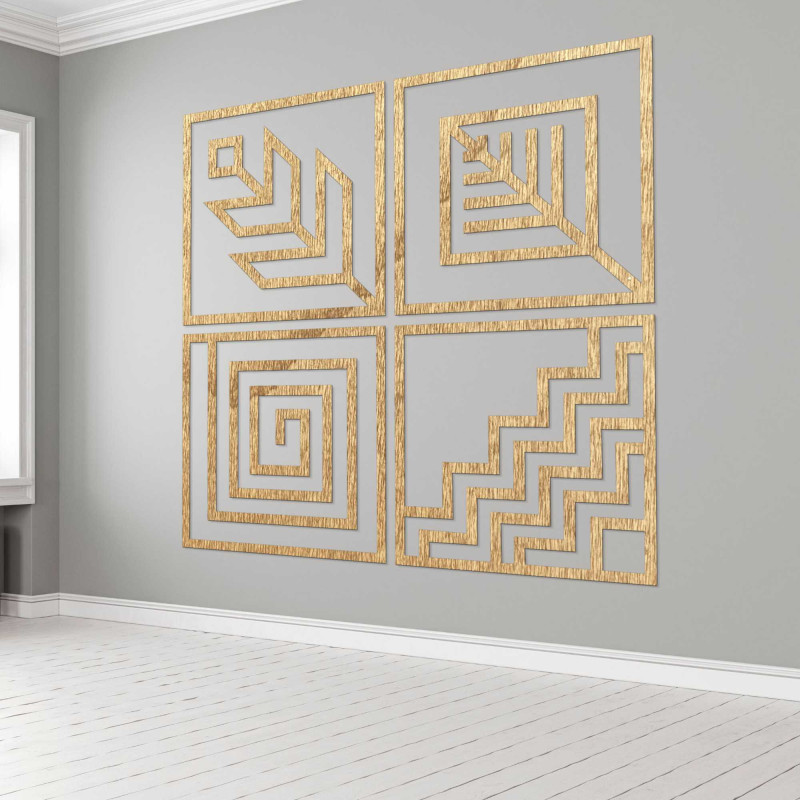 Ein vierteiliges Wandbild, das Ihren Raum perfekt ausfüllt