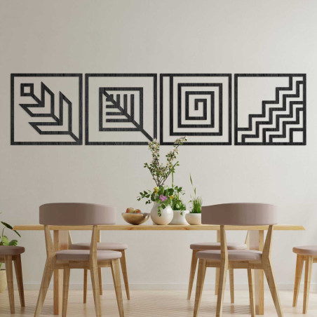 Ein vierteiliges Wandbild, das Ihren Raum perfekt ausfüllt