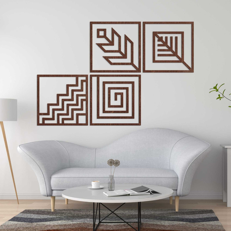 Ein vierteiliges Wandbild, das Ihren Raum perfekt ausfüllt