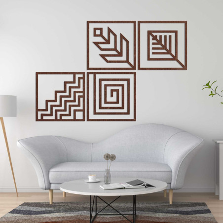 Ein vierteiliges Wandbild, das Ihren Raum perfekt ausfüllt