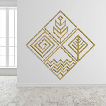 Ein vierteiliges Wandbild, das Ihren Raum perfekt ausfüllt