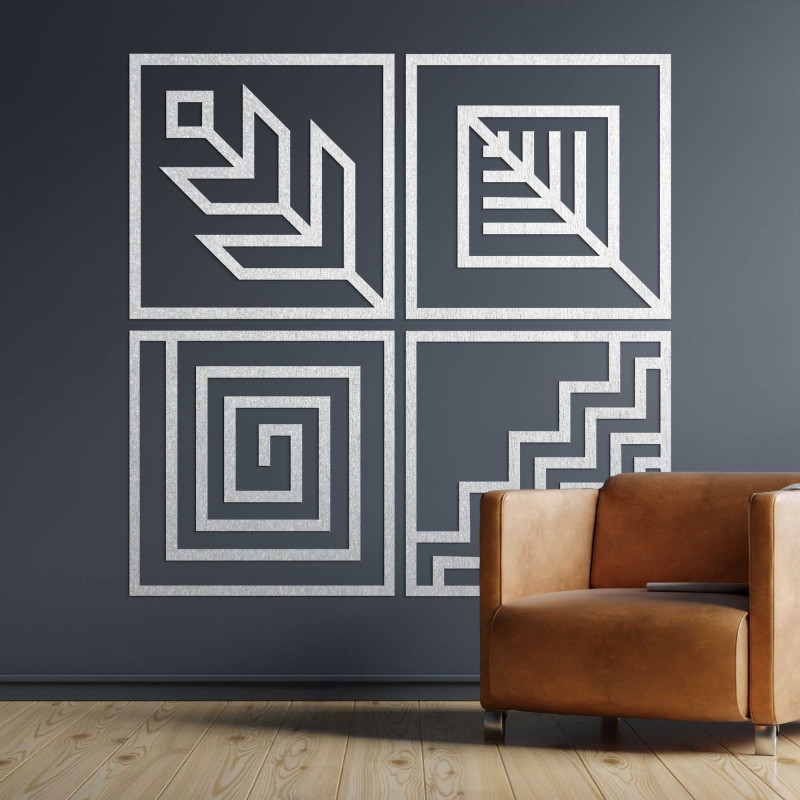 Ein vierteiliges Wandbild, das Ihren Raum perfekt ausfüllt