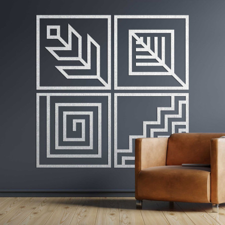 Ein vierteiliges Wandbild, das Ihren Raum perfekt ausfüllt