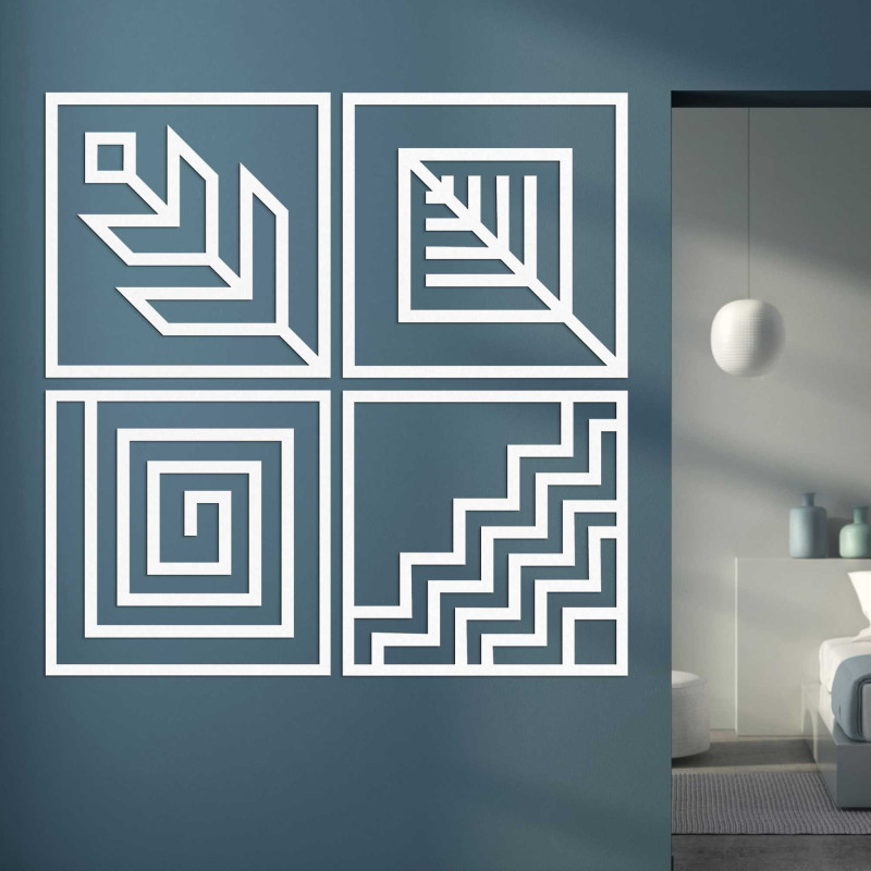 Ein vierteiliges Wandbild, das Ihren Raum perfekt ausfüllt