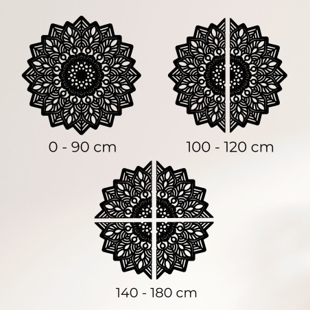 Geschnitzte Wanddekoration aus Holz Mandala Sonne - SOLIS