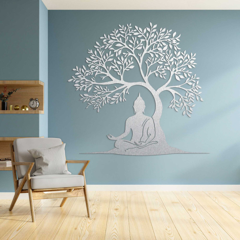 Holzdekoration Buddha und Baum des Lebens - MEARNE