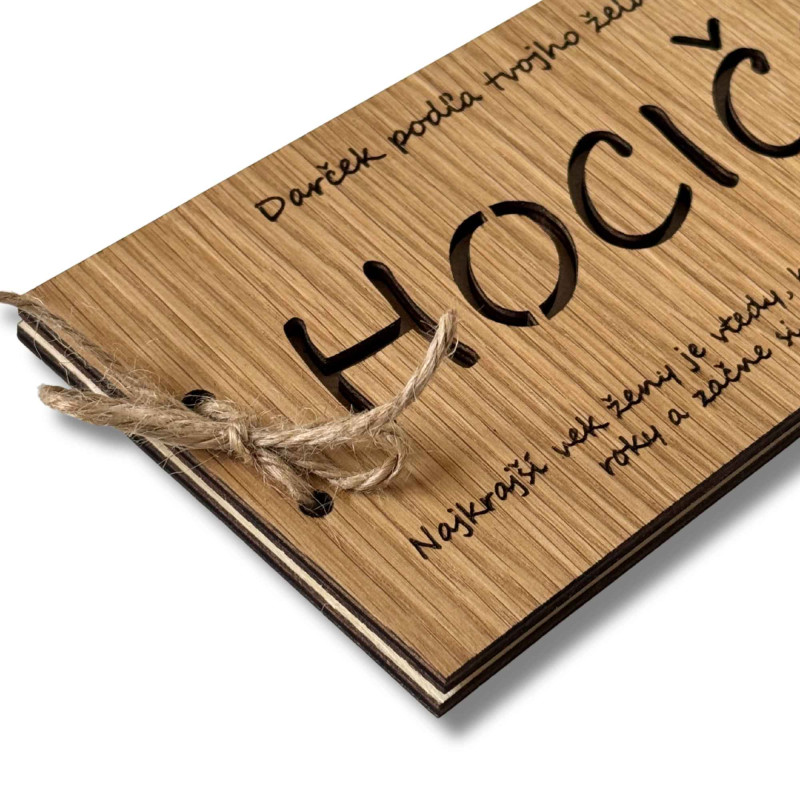 Geldumschlag aus Holz - JEDER 20 x 10 cm