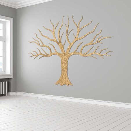Der minimalistische Lebensbaum aus Holz verleiht Ihrem Interieur eine elegante, natürliche Note.