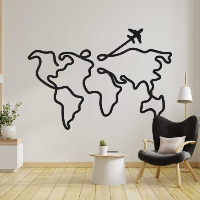 Holzkarte an der Wand