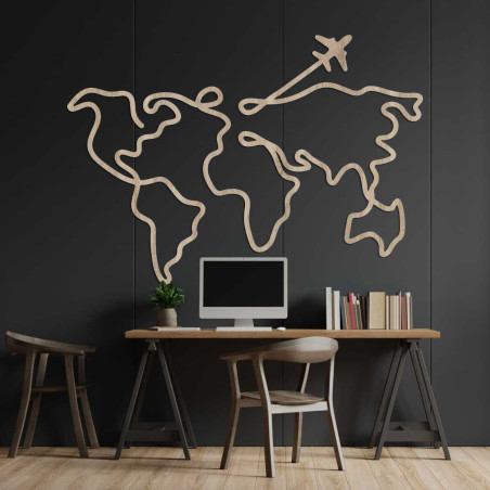 Holzkarte an der Wand