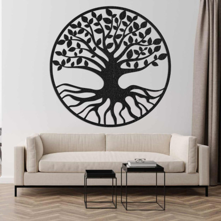 Ein luxuriöser Lebensbaum aus Holz für ein modernes Wohnzimmer und ein harmonisches Zuhause