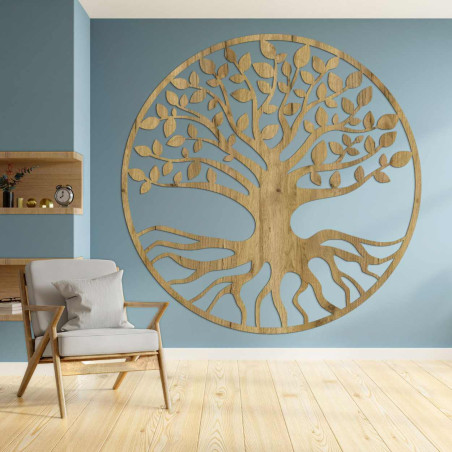Ein luxuriöser Lebensbaum aus Holz für ein modernes Wohnzimmer und ein harmonisches Zuhause