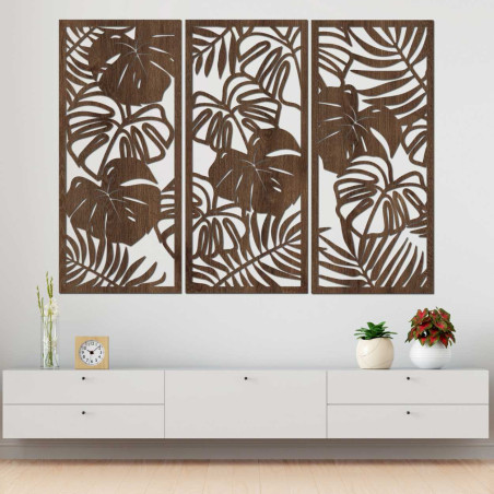 Elegante Wanddekoration mit Monstera-Blattmotiv