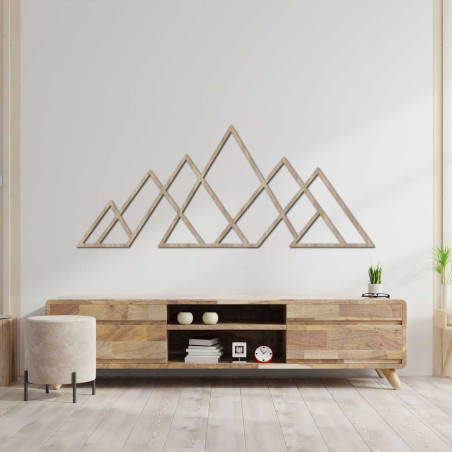 Minimalistische Bergdekoration mit schwarzen Linien für ein modernes Interieur