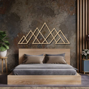 Minimalistische Bergdekoration mit schwarzen Linien für ein modernes Interieur 2