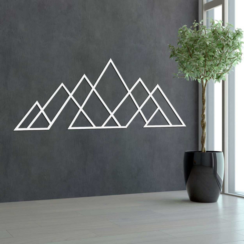 Minimalistische Bergdekoration mit schwarzen Linien für ein modernes Interieur
