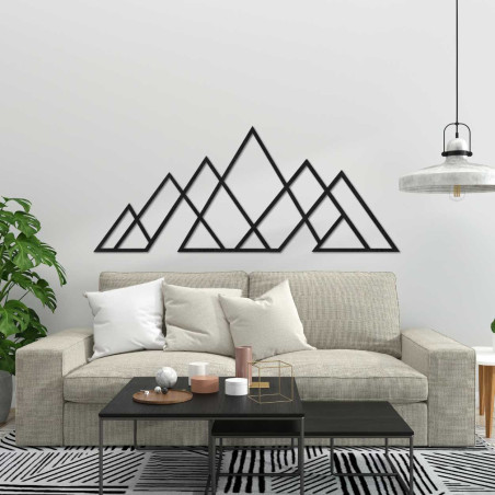 Geometrisches Bergmotiv als stilvolles Wandaccessoire
