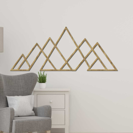 Geometrisches Bergmotiv als stilvolles Wandaccessoire
