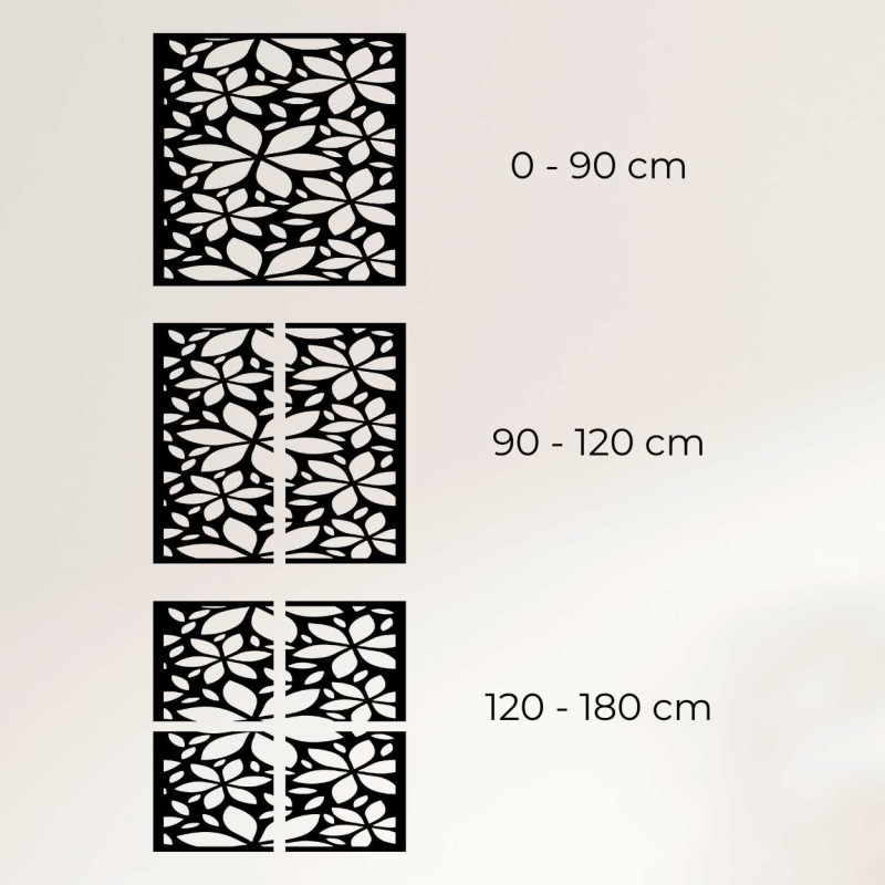 Quadratisches Blumenbild aus Holz - BOTANICA