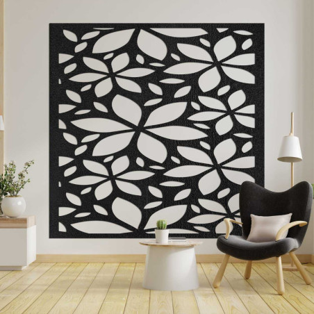 Quadratisches Blumenbild aus Holz - BOTANICA